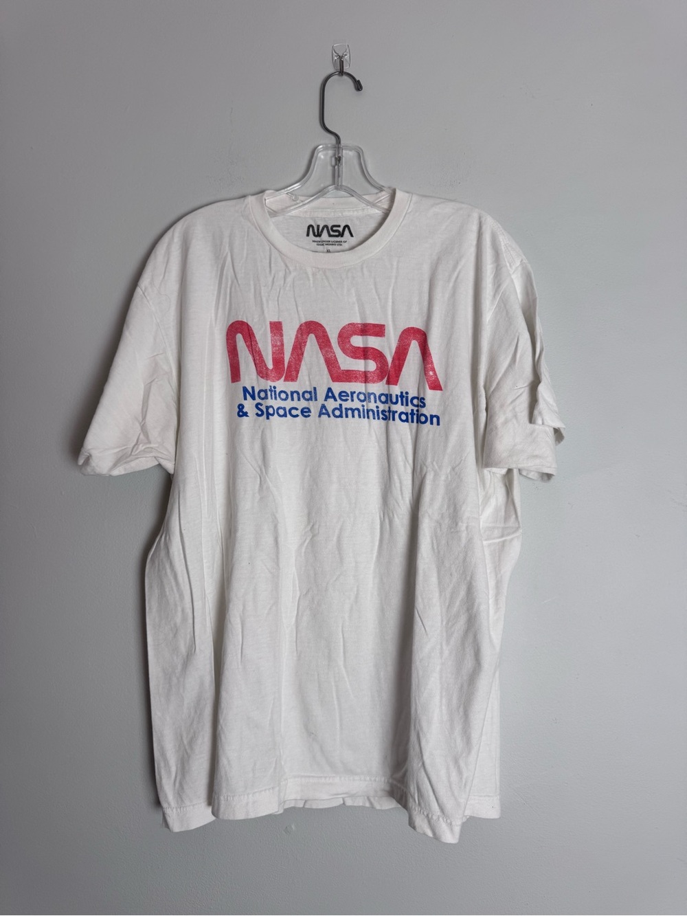 NASA White Graphic Crewneck T-Shirt XL